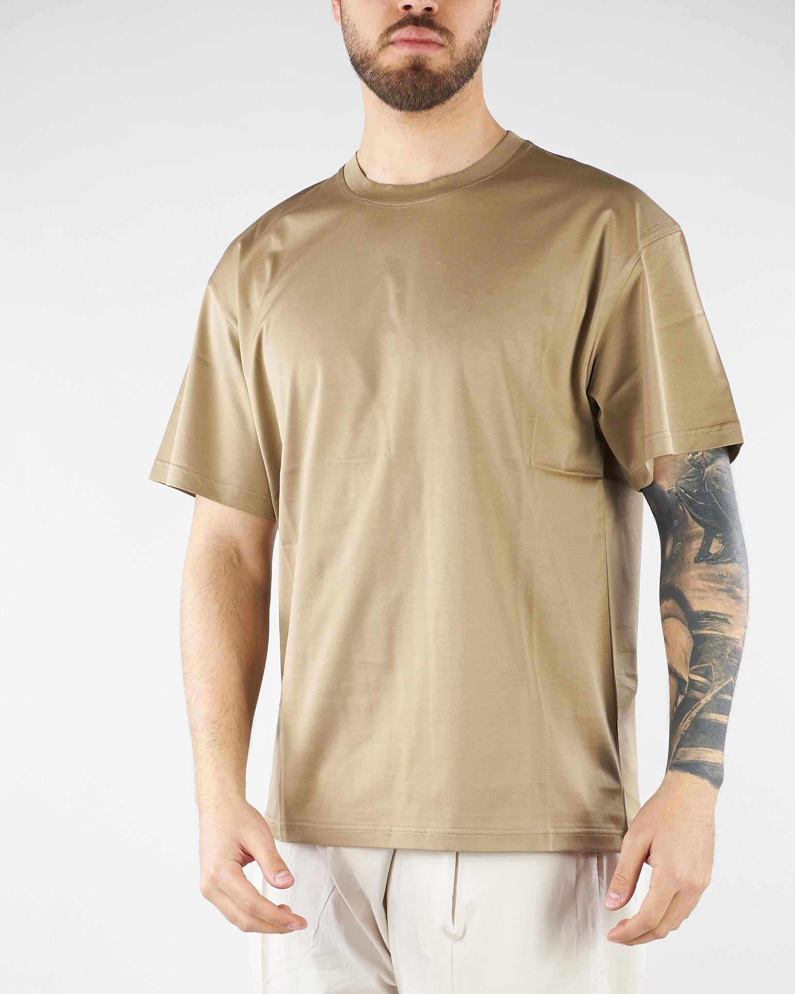T-shirt Tabacco in filo di Scozia Relaxed fit U0291R5001 62 UNGARO 