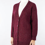 Cardigan Bordeaux in lana con paillettes NERONE 3 MARELLA 