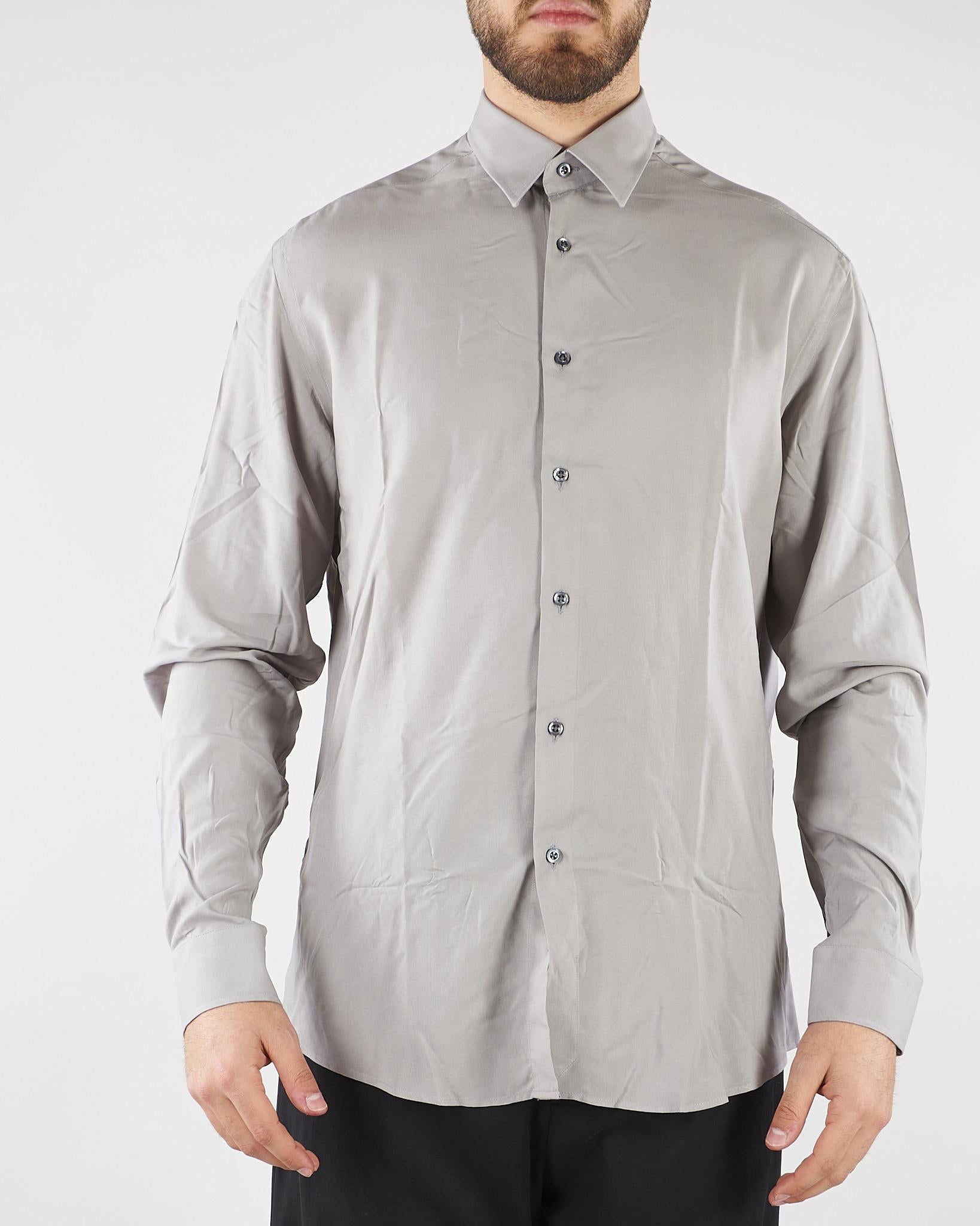 Camicia fluida Grigio in viscosa LC26001 N016 LOW BRAND 