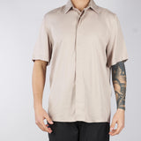 Camicia Sabbia in lyocell con maniche corte