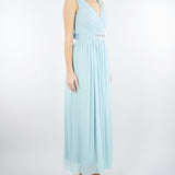 Abito Acqua lungo con cintura gioiello