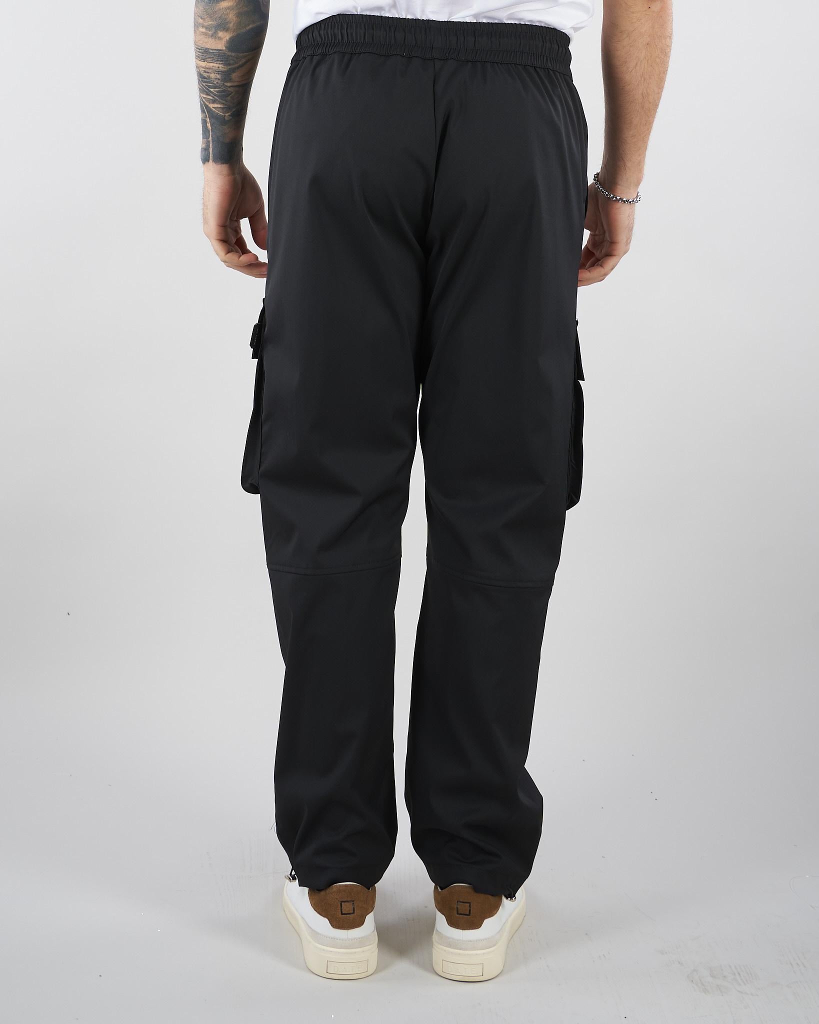 Pantalone cargo Nero Relaxed fit XP3382 99 YES LONDON 