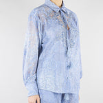 Camica in raso Devorè Denim con pizzo D48EK056E66 MF156 ERMANNO BY ERMANNO SCERVINO 