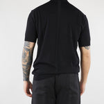 Polo Nero in maglia di viscosa LM26002 D001 LOW BRAND 