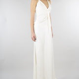 Abito Panna in satin con drappeggio SS260381 2 ELEH 