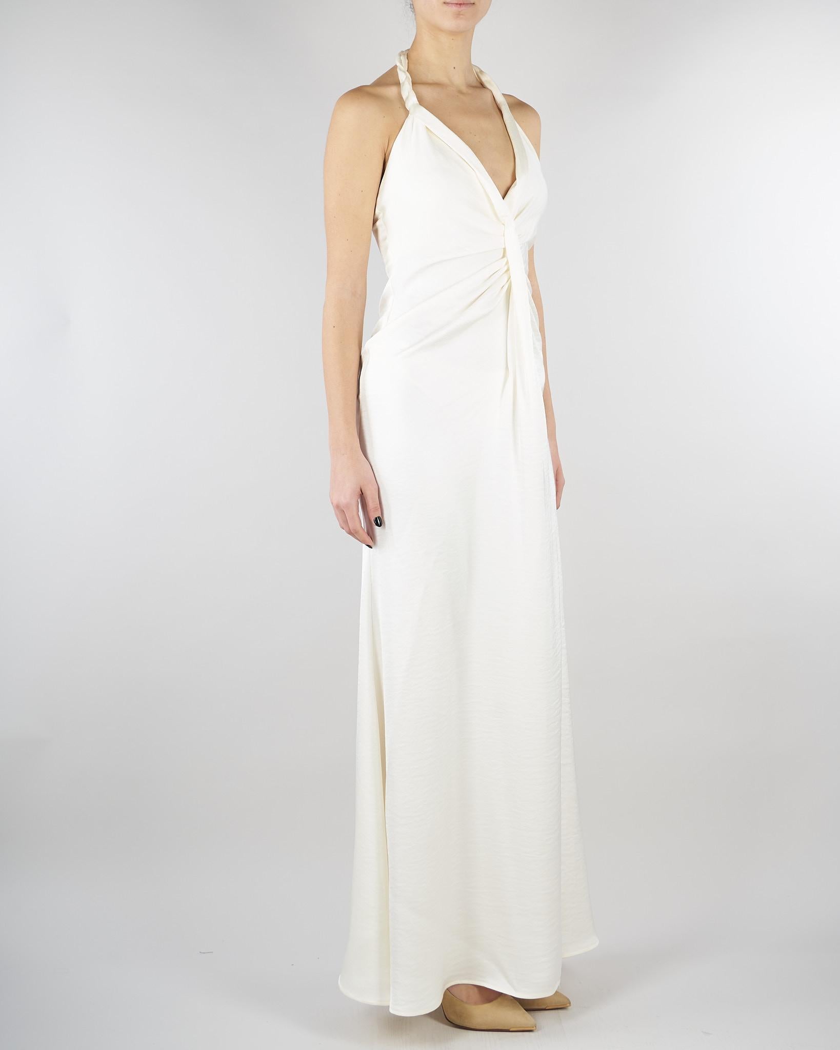 Abito Panna in satin con drappeggio SS260381 2 ELEH 