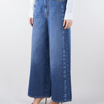 Jeans in denim di cotone con stampa logo WKDVORTICE 28 MAX MARA WEEKEND 