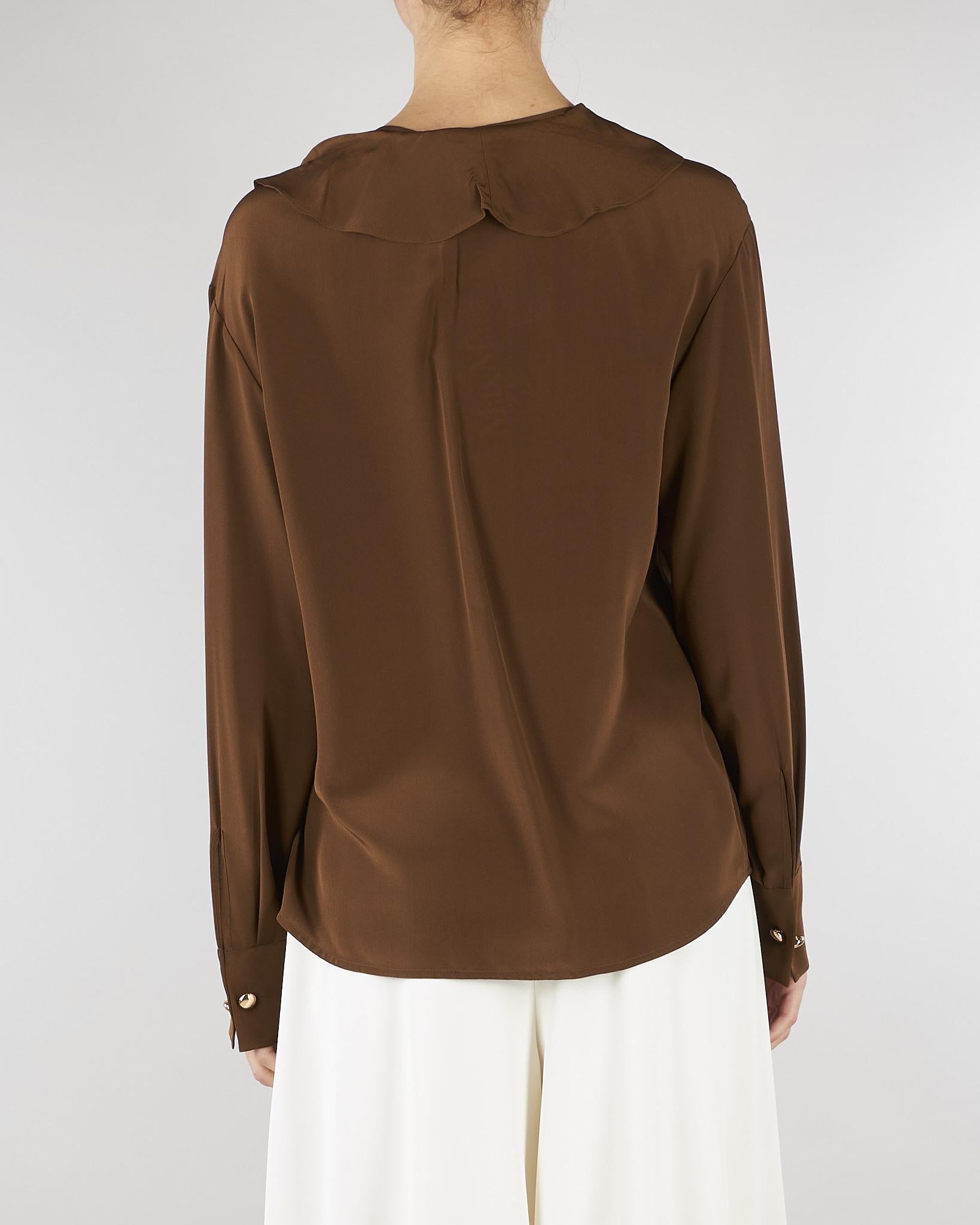 Blusa Terra in seta con volant MSTEPICA 49 MAX MARA STUDIO 