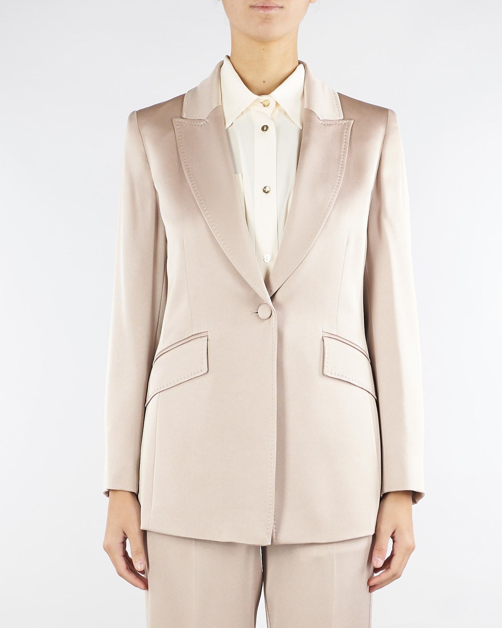 Giacca Champagne in satin COGNAC 2 MARELLA 