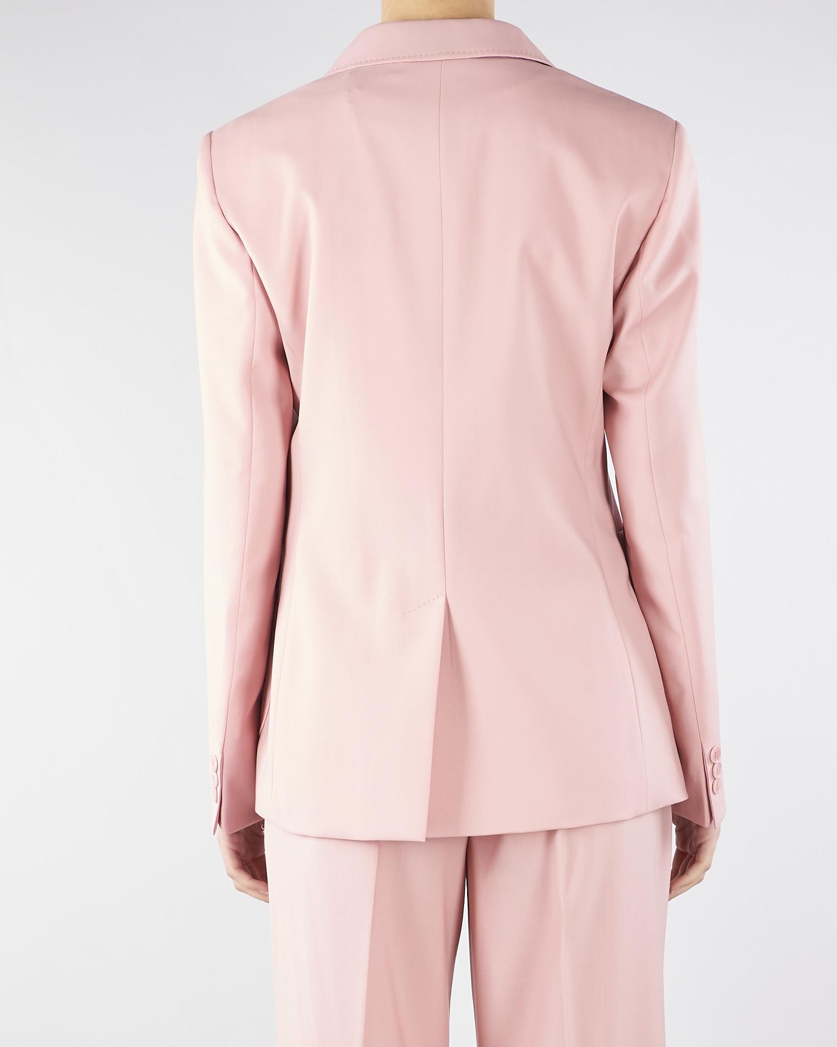 Blazer Rosa doppiopetto in lana stretch WKDZINNIA 4 MAX MARA WEEKEND 