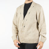 Cardigan Beige oversize con rotture MA3417 25 I'M BRIAN 