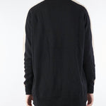 Cardigan Nero in misto lana con banda laterale a contrasto RI5NT034 0001 ICONA 