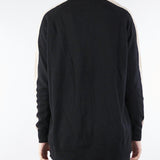Cardigan Nero in misto lana con banda laterale a contrasto RI5NT034 0001 ICONA 