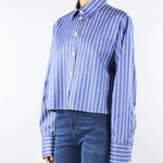 Camicia Blu-Rosso in cotone a righe CA01501 V0744 SIMONA CORSELLINI 