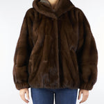 Vera Pelliccia Moro in Visone con cappuccio P2504V 98 GIOVI 