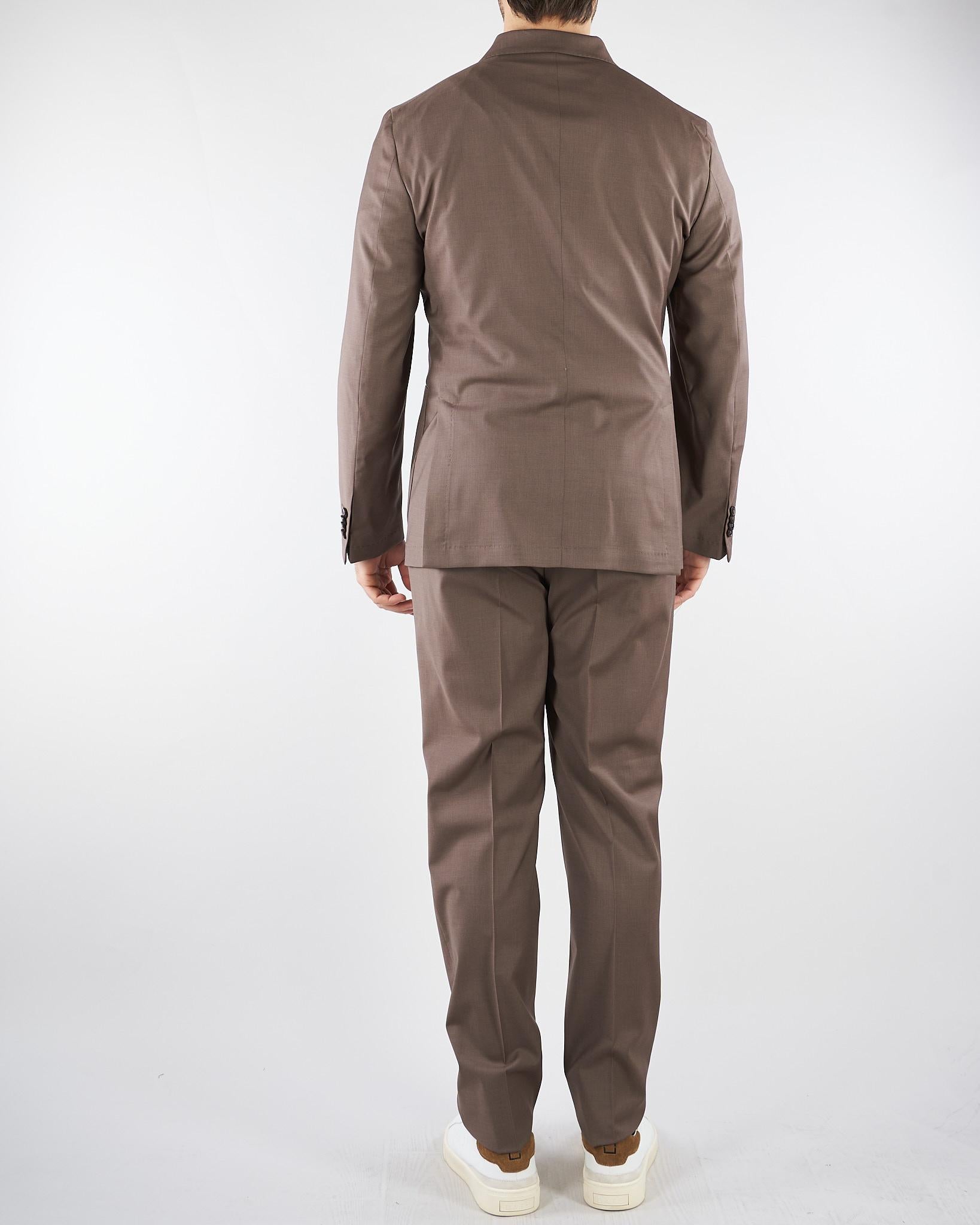 Abito doppiopetto Tortora in fresco lana 4032A3738260000 29 MANUEL RITZ 