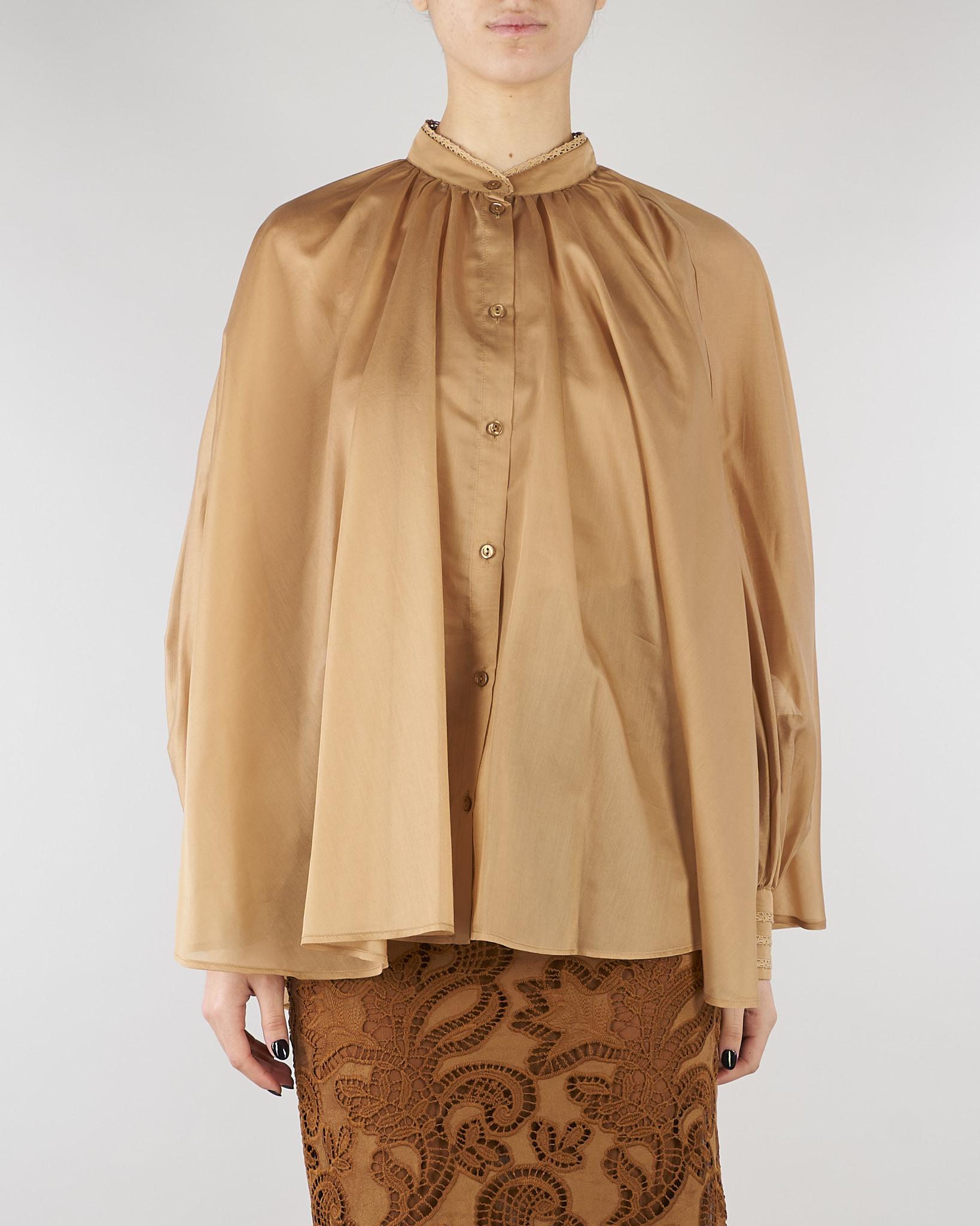 Blusa Mou a kimono in mussola laggera con pizzi crochet D48EK066E39 MFA18 ERMANNO BY ERMANNO SCERVINO 