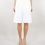 Bermuda Bianco lungo in tela di lino MSTCARAVAN 2 MAX MARA STUDIO 