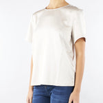 T-shirt Champagne in raso e jersey GILBERT 1 MAX MARA WEEKEND 