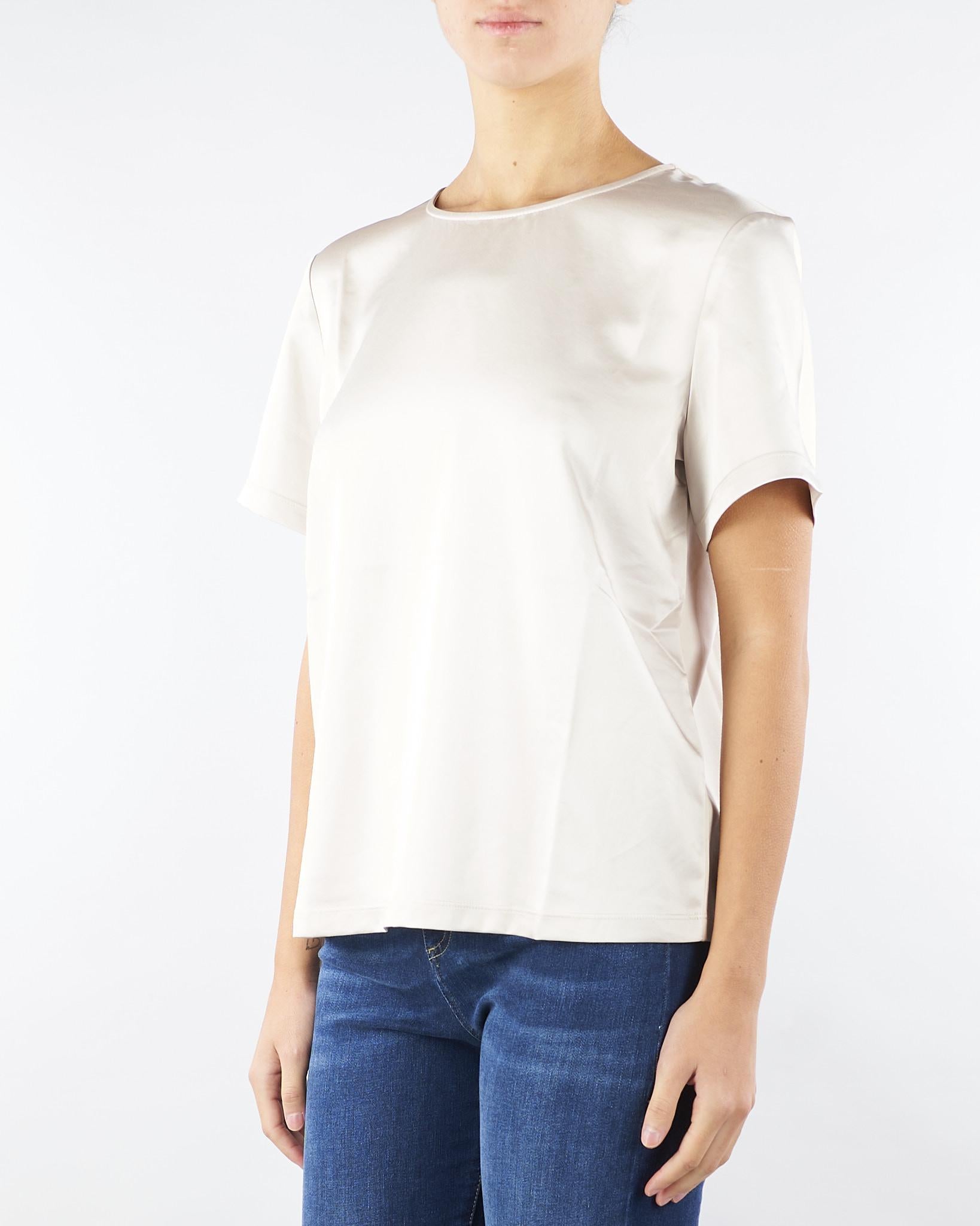 T-shirt Champagne in raso e jersey GILBERT 1 MAX MARA WEEKEND 