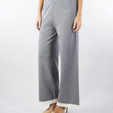 Pantalone Grigio-Bianco in maglia wide leg NS250 95 NO SECRETS 