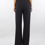 Pantaloni Nero in crêpe con accessorio gioiello PA09956E2 110 ELISABETTA FRANCHI 