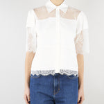 Camicia Bianco in cotone con pizzo RA6142T544A 11111 BLUGIRL 