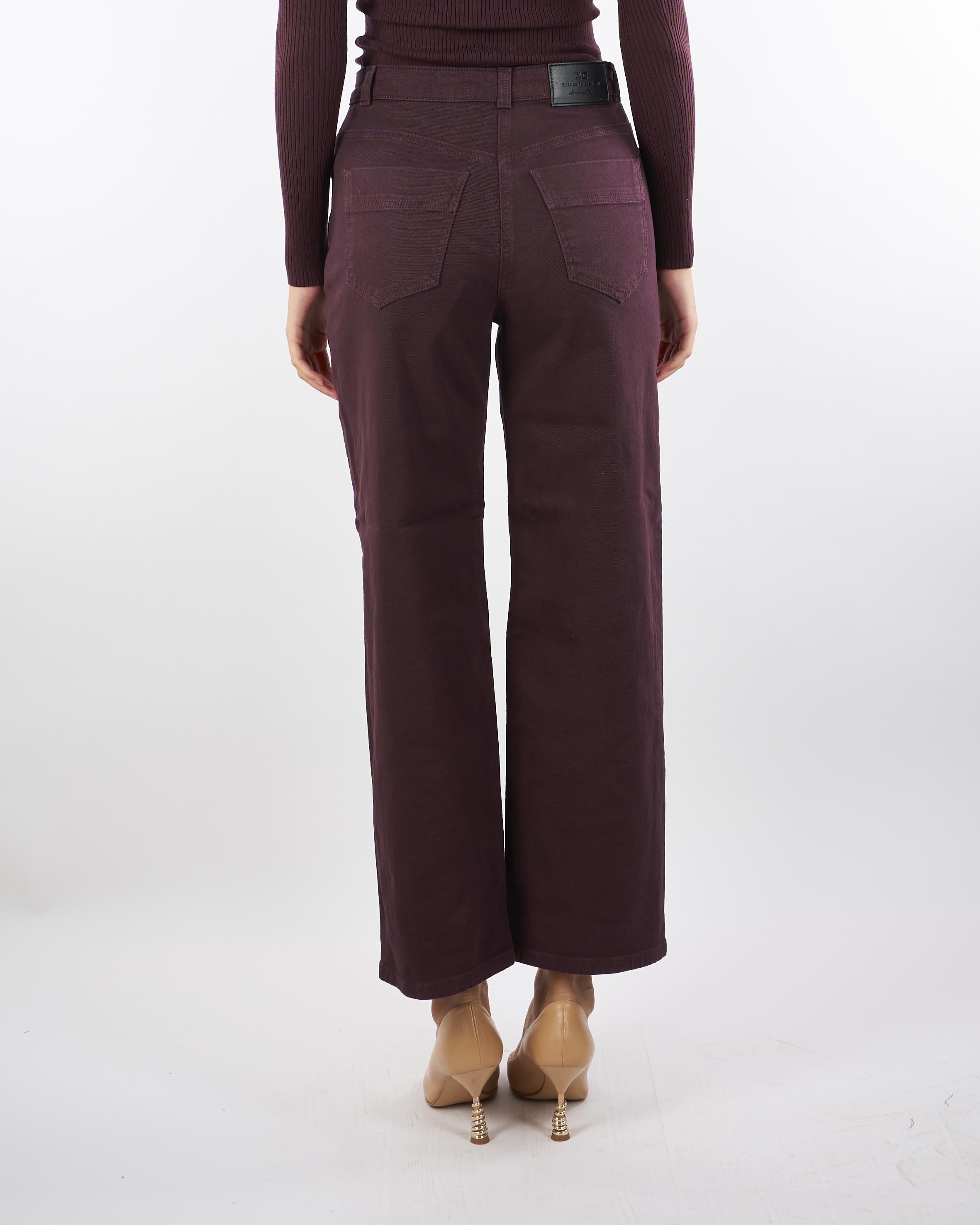 Jeans Merlot in drill di cotone PJ04D56E2 EA4 ELISABETTA FRANCHI 