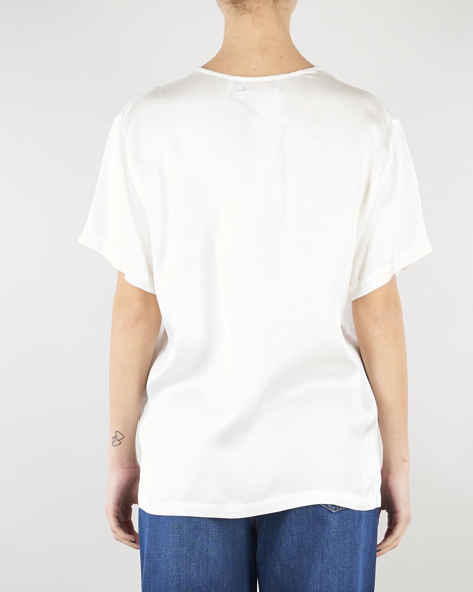 Blusa Bianco in viscosa con ricamo sangallo D48EK060EL1 MF249 ERMANNO BY ERMANNO SCERVINO 