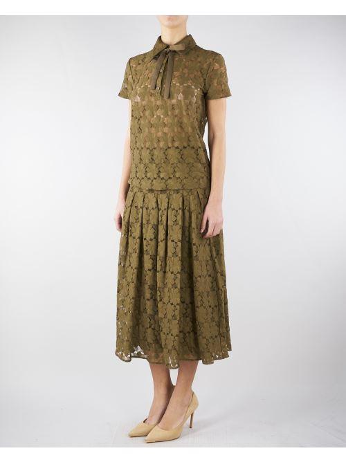 Gonna midi Verde Olio in pizzo MSTAIRONE 1 MAX MARA STUDIO 