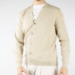 Cardigan Beige in puro cotone DK17002 30 DIKTAT 
