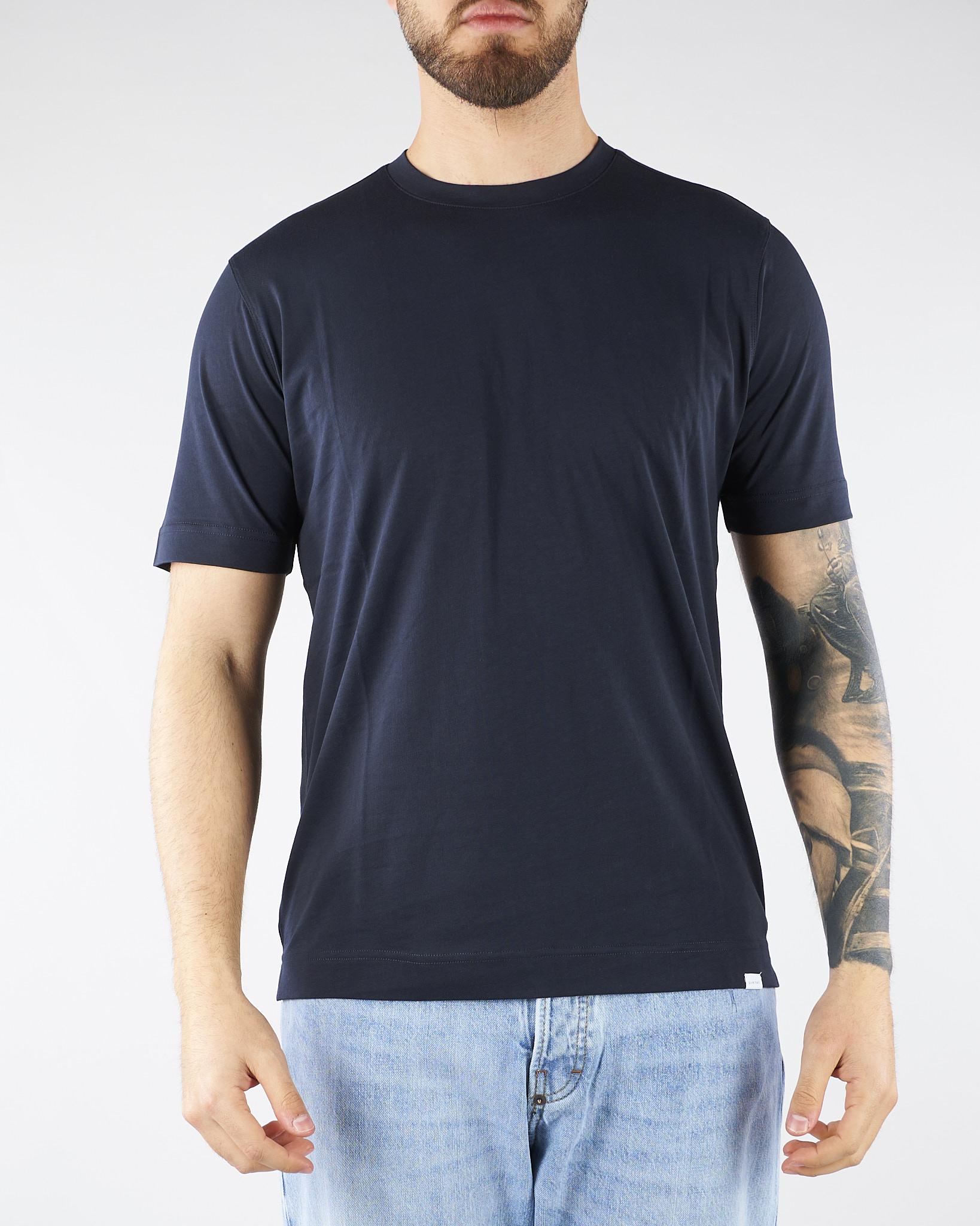 T-shirt Blu in cotone Supima DK17103 89 DIKTAT 