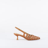 Slingback Cuoio intrecciata