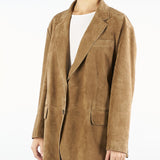 Blazer Taupe over in suede ROLANDA 1 MAX MARA WEEKEND 