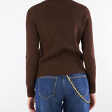 Maglia Coffee in misto lana con cinturino gioiello MK05S56E2 EA3 ELISABETTA FRANCHI 