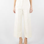 Pantalone Crema in canvas di cotone e lino WKDZIRCONE 1 MAX MARA WEEKEND 