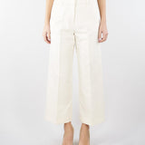 Pantalone Crema in canvas di cotone e lino WKDZIRCONE 1 MAX MARA WEEKEND 
