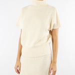 Top Crema smanicato in maglia 2K0351K9O3A W405 PATRIZIA PEPE 