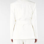 Giacca blazer Bianco ricamata con cintura TE2020 381 TWIN SET 