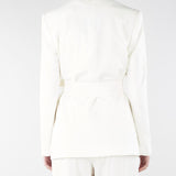 Giacca blazer Bianco ricamata con cintura TE2020 381 TWIN SET 