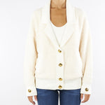 Cardigan Milk in ciniglia bouclé con bottoni gioiello MK44S57E2 DZ9 ELISABETTA FRANCHI 