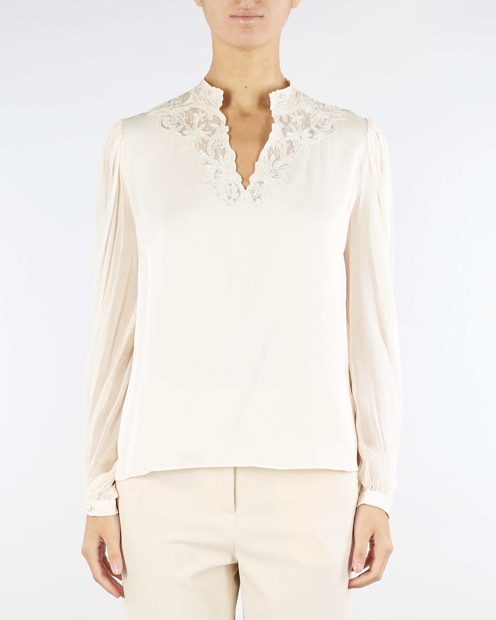 Camicia Panna con ricamo TT2243 12227 TWIN SET 