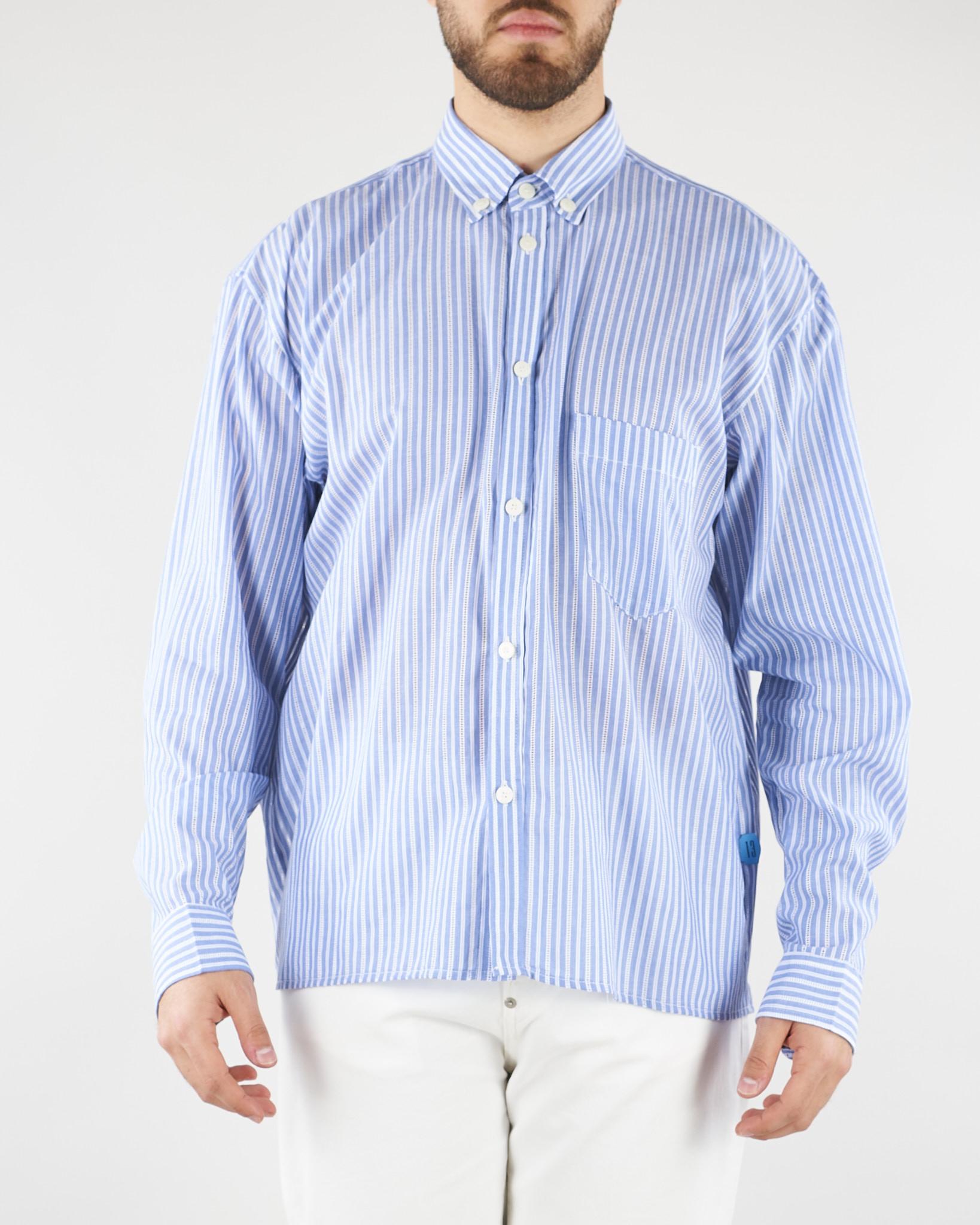 Camicia Blu-Bianco a righe in cotone CAU3DICI065 31 3DICI 