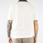 Maglia Polo jacquard Panna con profili a contrasto A021F600 1102 PAOLO PECORA 