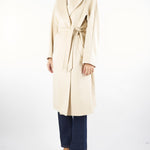 Cappotto Crema  midi doppiopetto in lana Resina RESINA 48 MAX MARA WEEKEND 