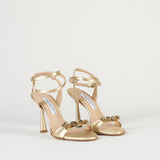 Sandalo Oro in raso con accessorio gold 7590 18 FRANCESCO SACCO 