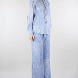 Camica in raso Devorè Denim con pizzo D48EK056E66 MF156 ERMANNO BY ERMANNO SCERVINO 