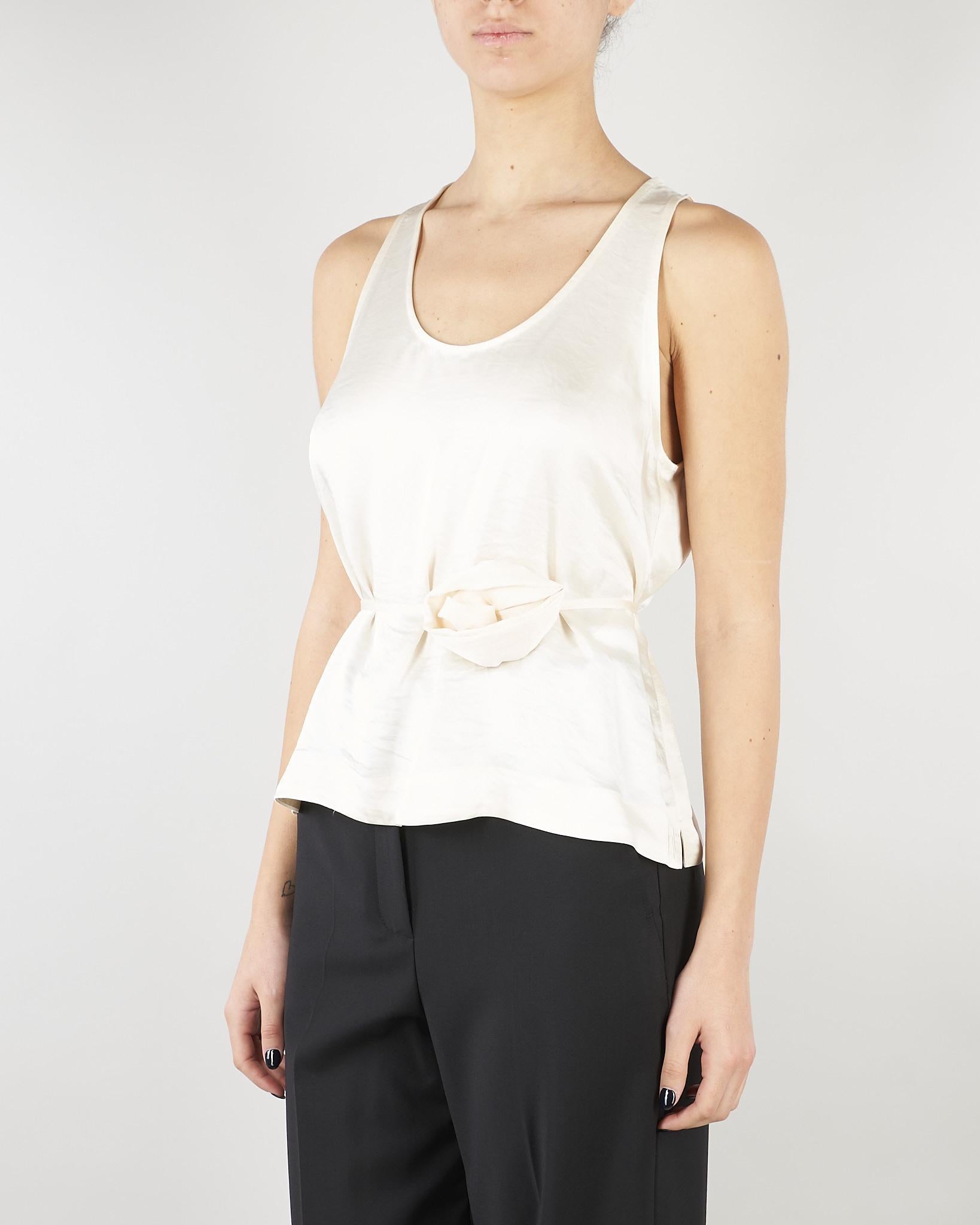 Top Crema con fiore abbinato MLMAPOGEO 4 MARELLA 