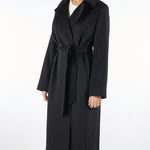 Cappotto Nero a vestaglia in lana BCOLLAG 13 MAX MARA STUDIO 