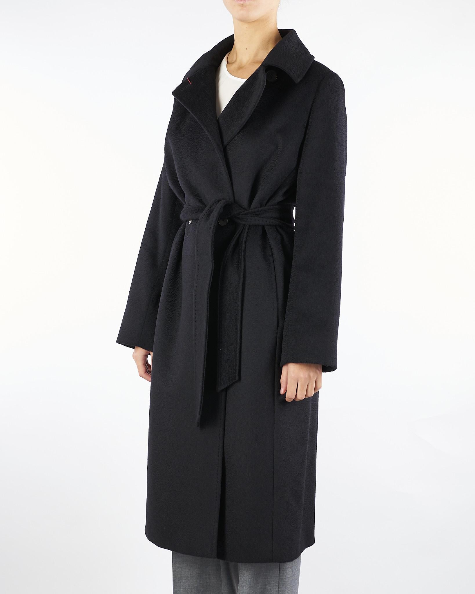 Cappotto Nero a vestaglia in lana BCOLLAG 13 MAX MARA STUDIO 